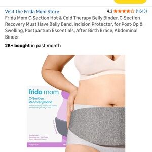 Frida Mom C-Section Recovery Band — Gray Postpartum Support